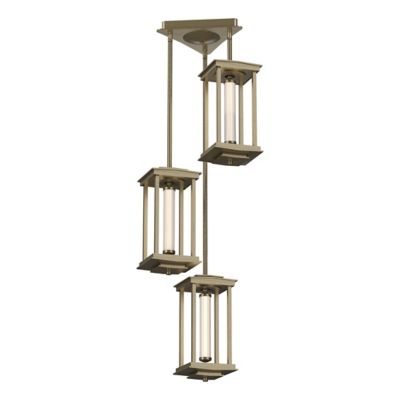 Hubbardton Forge Athena Triple LED Lantern Pendant Light - Color: Gold - Si