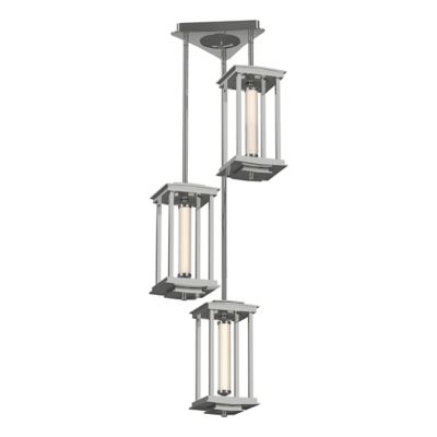 Hubbardton Forge Athena Triple LED Lantern Pendant Light - Color: Silver - 