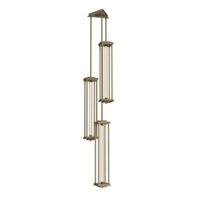 Hubbardton Forge Athena Triple LED Lantern Pendant Light - Color: Gold - Si