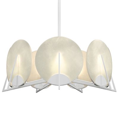 Hubbardton Forge Callisto 7-Light Pendant Light - Color: White - Size: 7 li