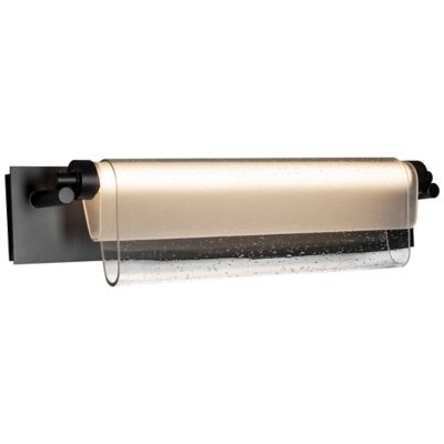 Hubbardton Forge Draped Glass LED Vanity Light - Color: Black - 202225-1000