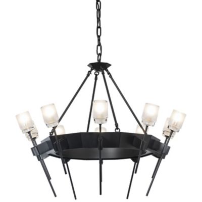 Hubbardton Forge Echo Chandelier - Color: Black - Size: 10 light - 101525-1