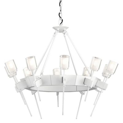 Hubbardton Forge Echo Chandelier - Color: White - Size: 10 light - 101525-1