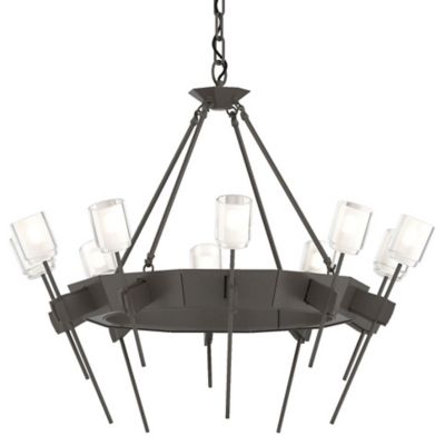 Hubbardton Forge Echo Chandelier - Color: Grey - Size: 10 light - 101525-10