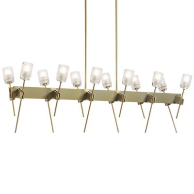 Hubbardton Forge Echo Linear Chandelier - Color: Brass - Size: 12 light - 1