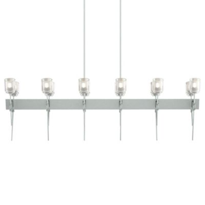 Hubbardton Forge Echo Linear Chandelier - Color: Silver - Size: 12 light - 