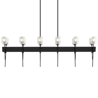 Hubbardton Forge Echo Linear Chandelier - Color: Black - Size: 12 light - 1