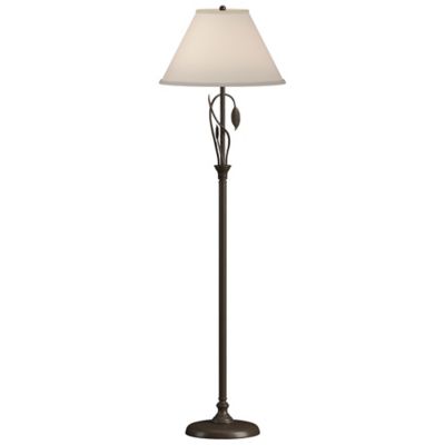 Hubbardton Forge Forged Leaves and Vase Floor Lamp - Color: Black - Size: 1