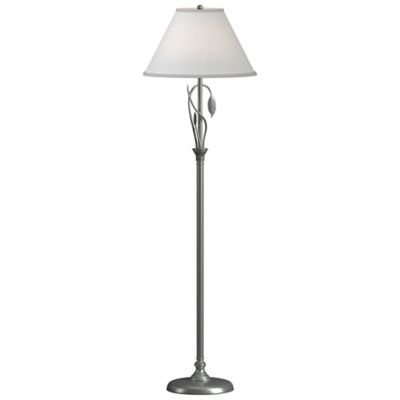 Hubbardton Forge Forged Leaves and Vase Floor Lamp - Color: Silver - Size: 