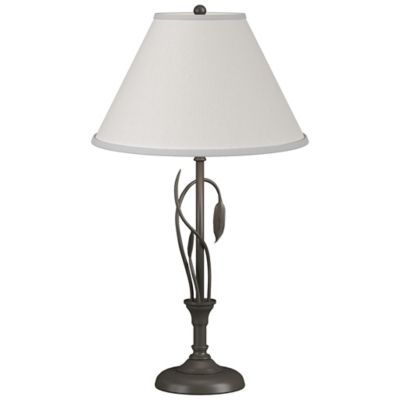 Hubbardton Forge Forged Leaves and Vase Table Lamp - Color: Grey - Size: 1 