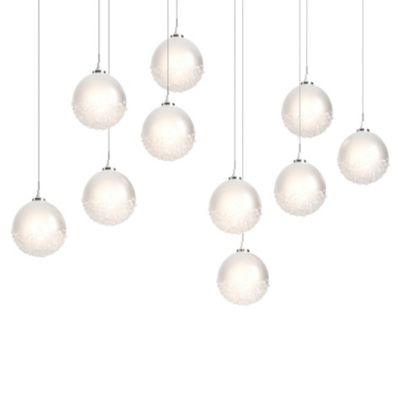 Hubbardton Forge Fritz Globe Linear Chandelier - Color: White - Size: 10 li