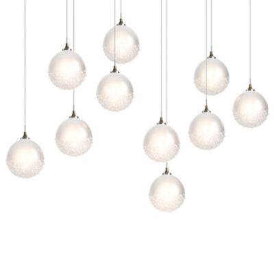 Hubbardton Forge Fritz Globe Linear Chandelier - Color: Gold - Size: 10 lig