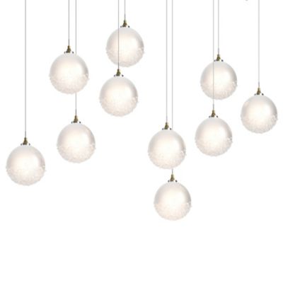 Hubbardton Forge Fritz Globe Linear Chandelier - Color: Brass - Size: 10 li