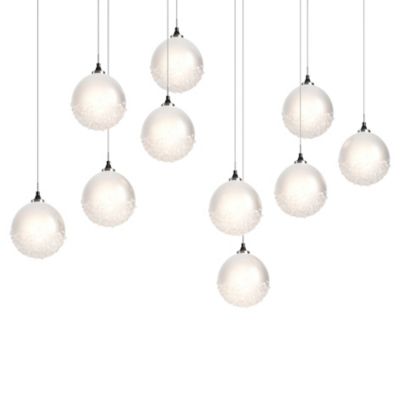 Hubbardton Forge Fritz Globe Linear Chandelier - Color: Black - Size: 10 li