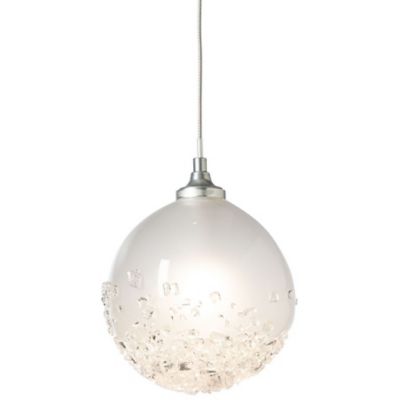 Hubbardton Forge Fritz Globe Mini Pendant Light - Color: White - Size: 1 li