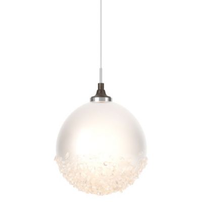 Hubbardton Forge Fritz Globe Mini Pendant Light - Color: White - Size: 1 li