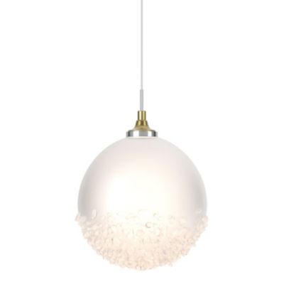 Hubbardton Forge Fritz Globe Mini Pendant Light - Color: White - Size: 1 li