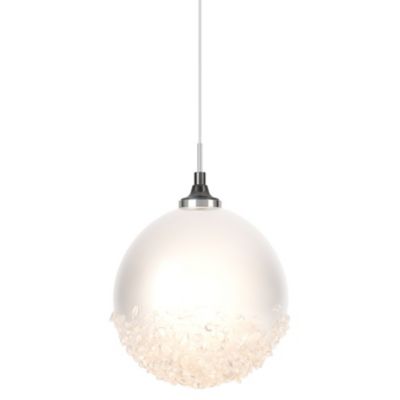 Hubbardton Forge Fritz Globe Mini Pendant Light - Color: White - Size: 1 li