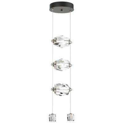 Hubbardton Forge Gatsby Vertical LED Pendant Light - Color: Grey - Size: 3 