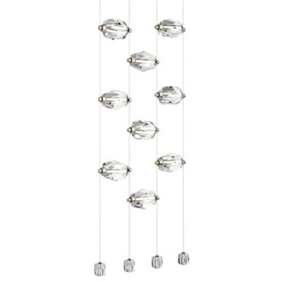 Hubbardton Forge Gatsby LED Linear Chandelier - Color: Bronze - Size: 6 lig