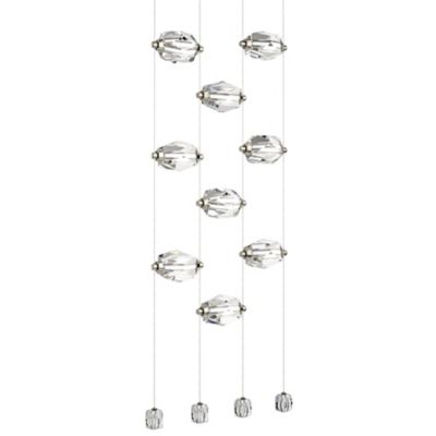 Hubbardton Forge Gatsby LED Linear Chandelier - Color: Black - Size: 6 ligh