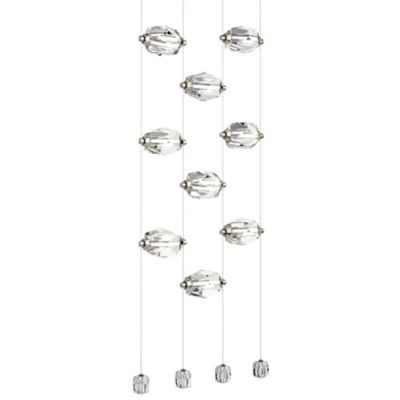 Hubbardton Forge Gatsby LED Linear Chandelier - Color: Silver - Size: 6 lig