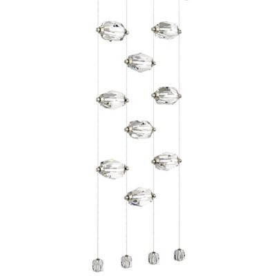 Hubbardton Forge Gatsby LED Linear Chandelier - Color: Silver - Size: 6 lig