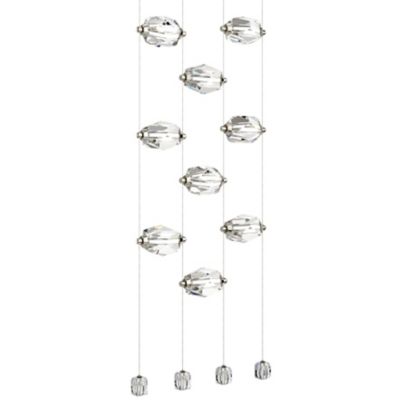 Hubbardton Forge Gatsby LED Linear Chandelier - Color: Silver - Size: 6 lig