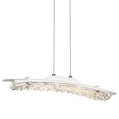 Hubbardton Forge Glissade LED Pendant Light - Color: White - Size: Medium -