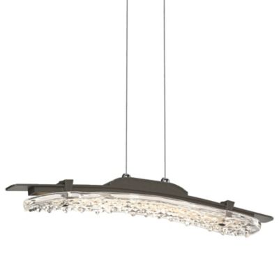 Hubbardton Forge Glissade LED Pendant Light - Color: Grey - Size: Medium - 