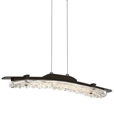 Hubbardton Forge Glissade LED Pendant Light - Color: Bronze - Size: Medium 