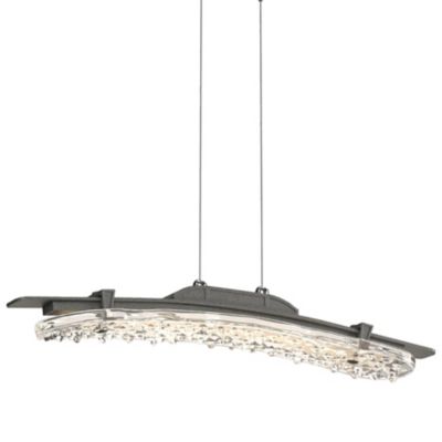 Hubbardton Forge Glissade LED Pendant Light - Color: Silver - Size: Medium 