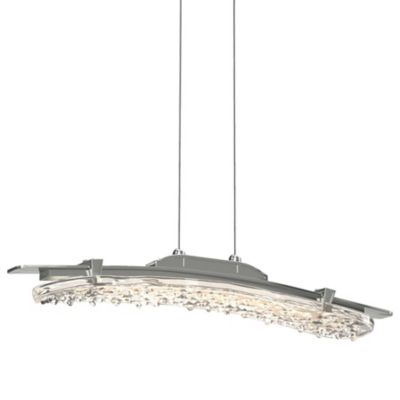 Hubbardton Forge Glissade LED Pendant Light - Color: Silver - Size: Medium 