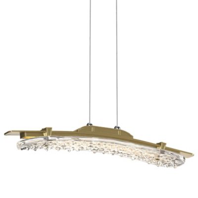 Hubbardton Forge Glissade LED Pendant Light - Color: Brass - Size: Medium -