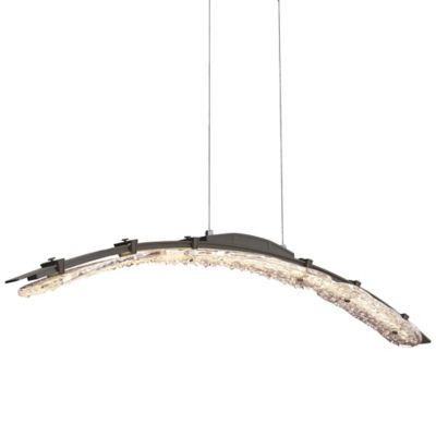 Hubbardton Forge Glissade LED Pendant Light - Color: Grey - Size: Large - 1