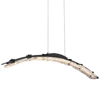 Hubbardton Forge Glissade LED Pendant Light - Color: Black - Size: Large - 