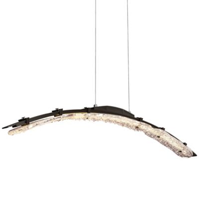 Hubbardton Forge Glissade LED Pendant Light - Color: Bronze - Size: Large -