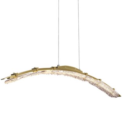 Hubbardton Forge Glissade LED Pendant Light - Color: Brass - Size: Large - 