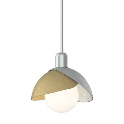 Hubbardton Forge Brooklyn Double Shade Pendant Light - Color: White - Size: