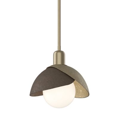 Hubbardton Forge Brooklyn Double Shade Pendant Light - Color: White - Size: