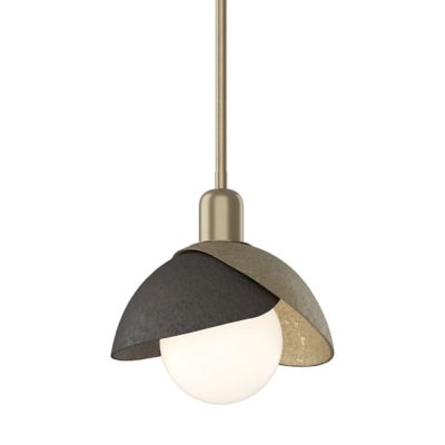 Hubbardton Forge Brooklyn Double Shade Pendant Light - Color: White - Size: