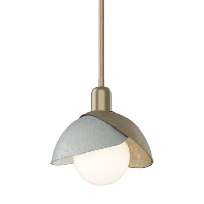 Hubbardton Forge Brooklyn Double Shade Pendant Light - Color: White - Size: