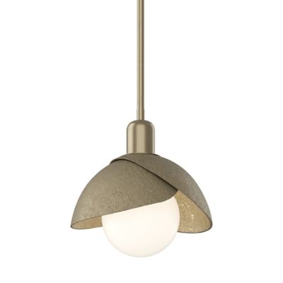 Hubbardton Forge Brooklyn Double Shade Pendant Light - Color: White - Size: