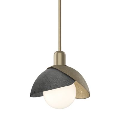 Hubbardton Forge Brooklyn Double Shade Pendant Light - Color: White - Size: