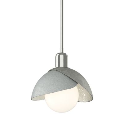 Hubbardton Forge Brooklyn Double Shade Pendant Light - Color: White - Size: