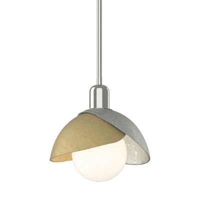 Hubbardton Forge Brooklyn Double Shade Pendant Light - Color: White - Size: