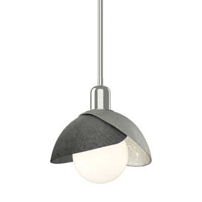 Hubbardton Forge Brooklyn Double Shade Pendant Light - Color: White - Size: