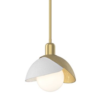 Hubbardton Forge Brooklyn Double Shade Pendant Light - Color: White - Size: