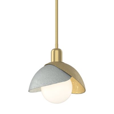 Hubbardton Forge Brooklyn Double Shade Pendant Light - Color: White - Size: