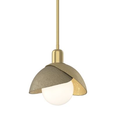 Hubbardton Forge Brooklyn Double Shade Pendant Light - Color: White - Size: